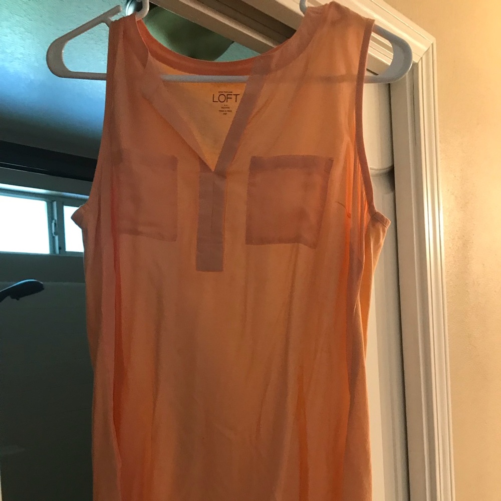 NEw LOFT peach blouse